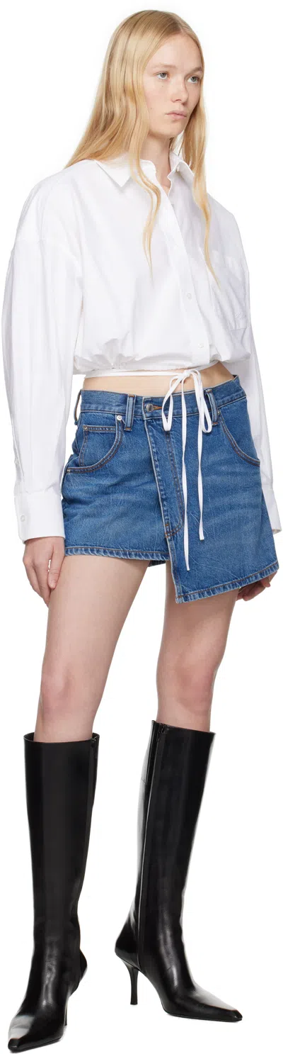 Alexander Wang Mini Skirt In Blue