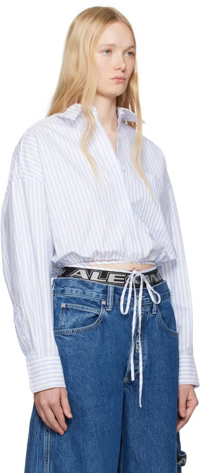 Alexander Wang T White Cotton Oxford Wrap Shirt