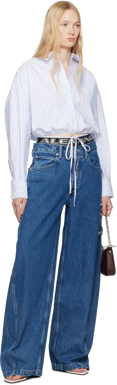 Alexander Wang T White Cotton Oxford Wrap Shirt