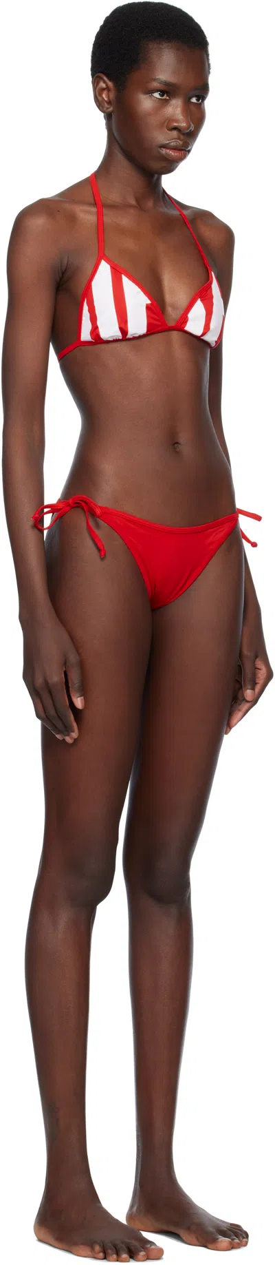 Diesel Red Bfb-sees-a & Brazilian-d-core Bikini In 42a