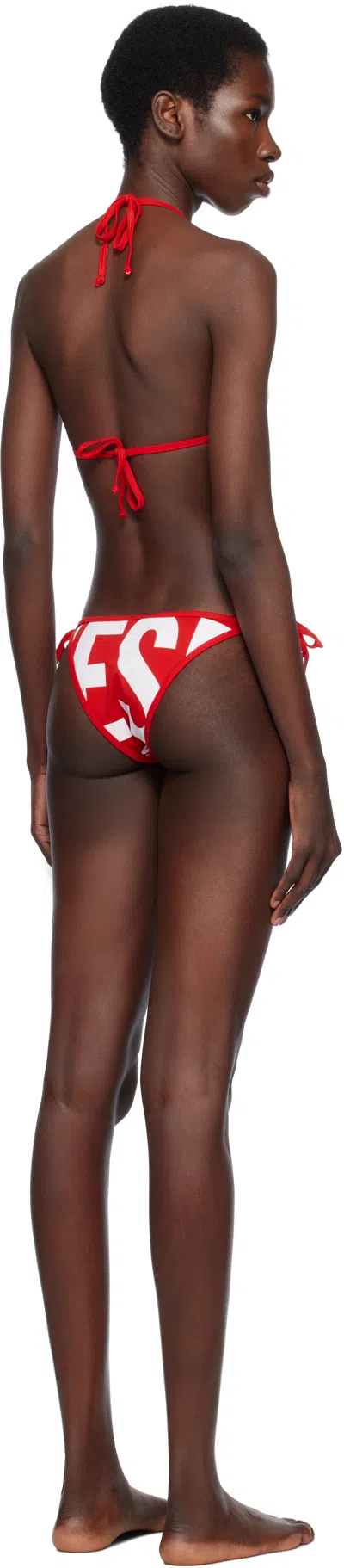 Diesel Red Bfb-sees-a & Brazilian-d-core Bikini In 42a
