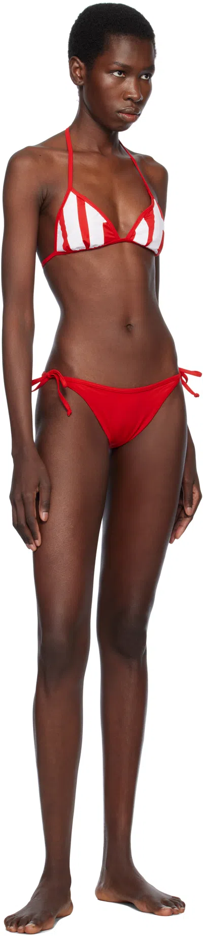 Diesel Red Bfb-sees-a & Brazilian-d-core Bikini In 42a
