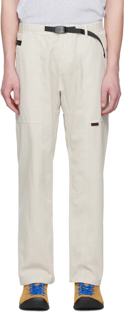 Gramicci Off-white Gadget Trousers In Dune Pigment