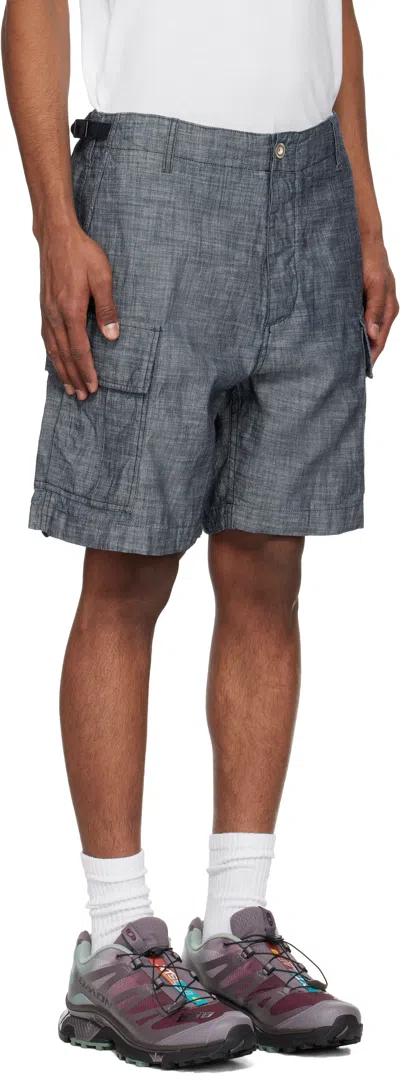 C.p. Company C.p.company Cargo Shorts In Chambray In D17 Washed Dried