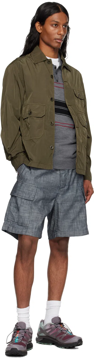 C.p. Company C.p.company Cargo Shorts In Chambray In D17 Washed Dried