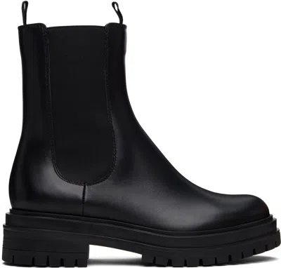 Gianvito Rossi Chester Leather Chelsea Boots In Black