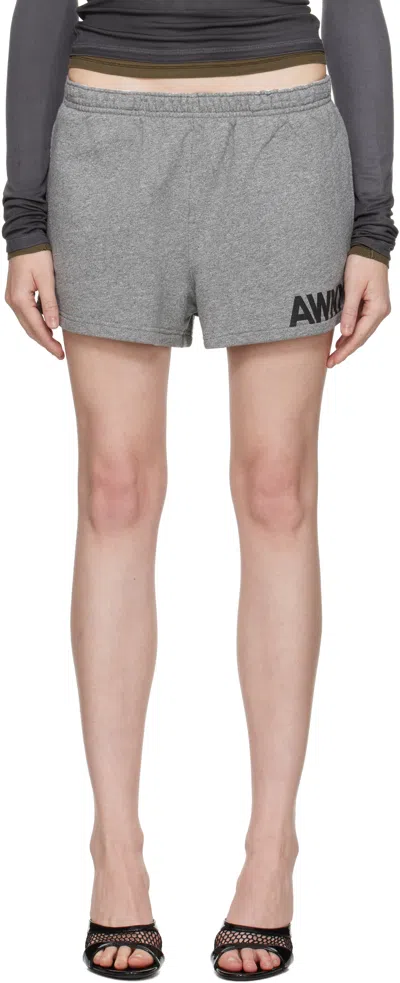 Alexander Wang T T By Alexander Wang 'running' Shorts In Gray