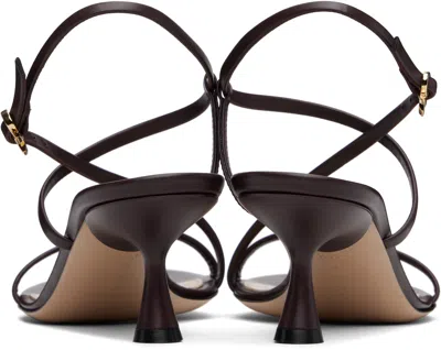 Gianvito Rossi Strappy Leather Ankle-strap Sandals In Bourgogne