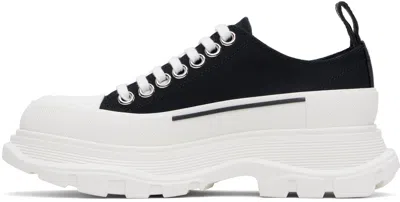 Alexander Mcqueen Smooth Sneakers With 45mm Thread In Black