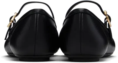 Gianvito Rossi Mary Ribbon Patent Leather Ballet Flats In Black