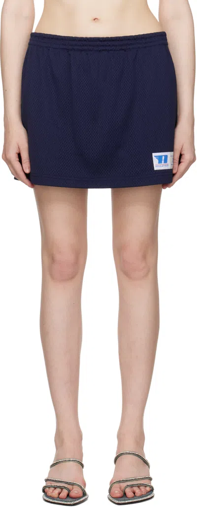 Alexander Wang Pant-skirt Polyester Mesh Fabric In Navy