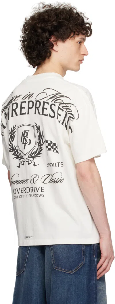 Represent White T-shirt With Logo Crest In Multicolor