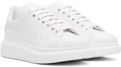 Alexander Mcqueen 45mm Iridescent Tech & Leather Sneakers In White