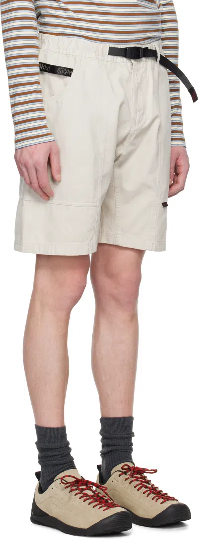 Gramicci Off-white Gadget Shorts In Dune Pigment