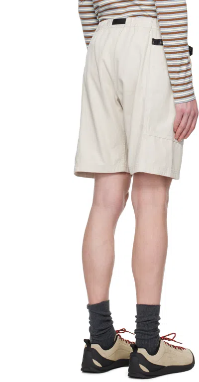 Gramicci Off-white Gadget Shorts In Dune Pigment
