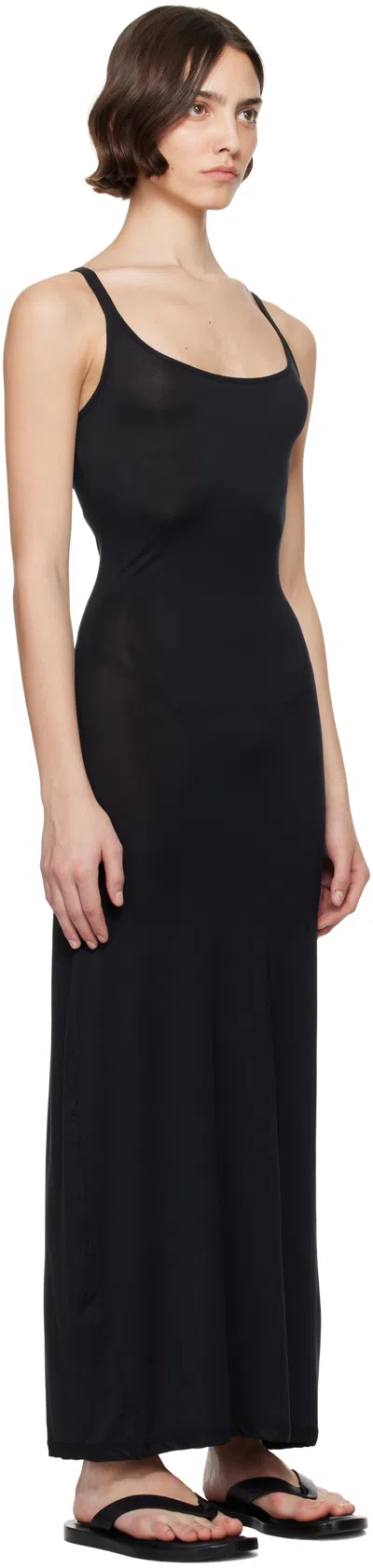 Cdlp Black Lightweight Tank Maxi Dress In Black