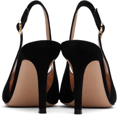 Gianvito Rossi Christina Glossed-leather Slingback Pumps In Black