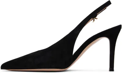 Gianvito Rossi Christina Glossed-leather Slingback Pumps In Black