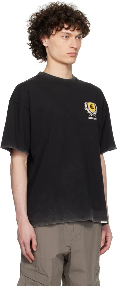 Represent Cotton Crew-neck T-shirt In Vintage Black