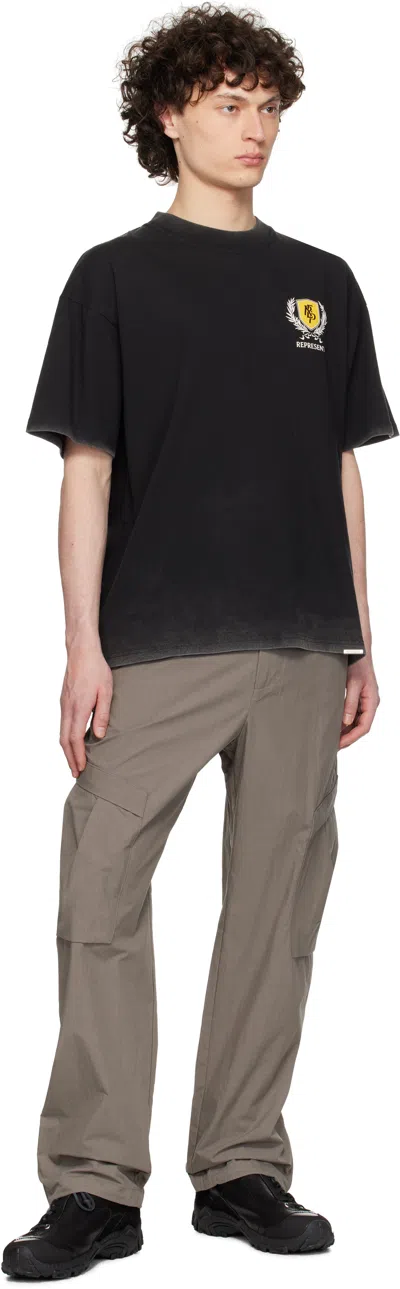 Represent Cotton Crew-neck T-shirt In Vintage Black