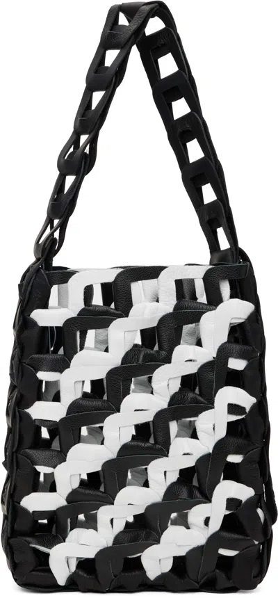 Sc103 Black & White Medium Links Tote In Pivot