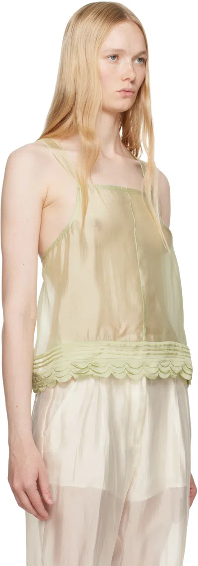 The Garment Green Gilian Front Tank Top In 254 Light Dusty Gree