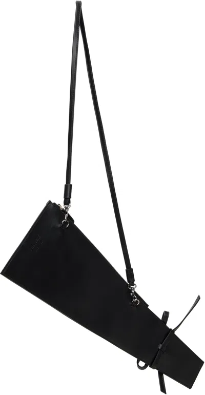 D'heygere Black Rose Sleeve Clutch In Black/clear