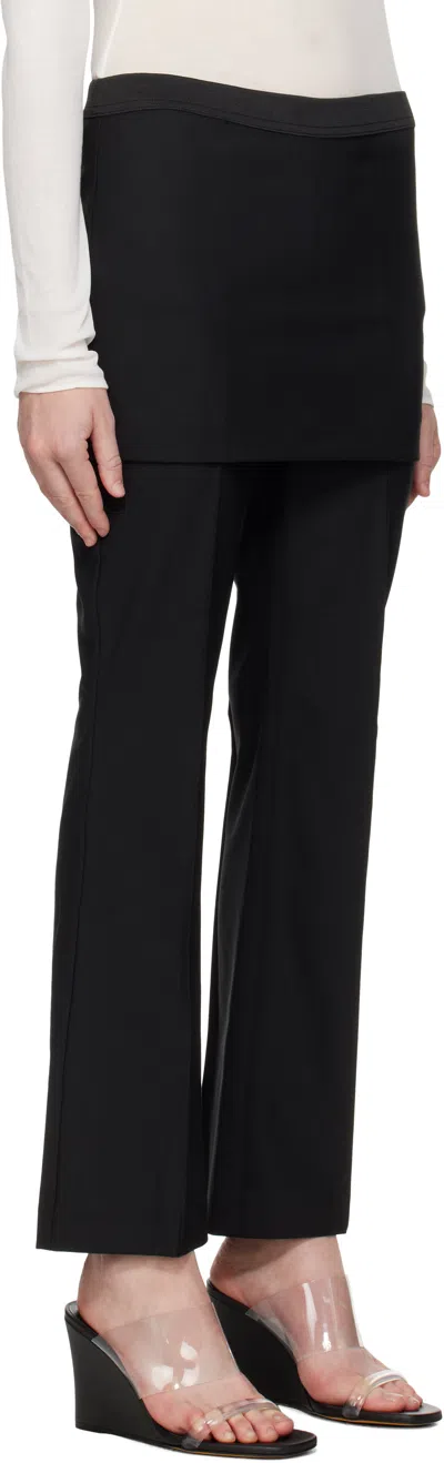 The Garment Black Noah Crop Skirt Trousers In 050 Black