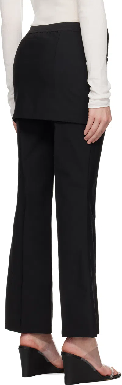 The Garment Black Noah Crop Skirt Trousers In 050 Black