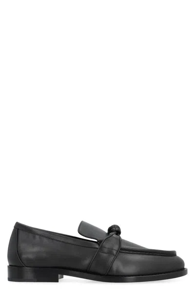 Bottega Veneta Astaire Leather Loafers In Black