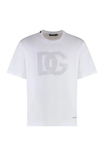 Dolce & Gabbana White Dg Logo T-shirt In White