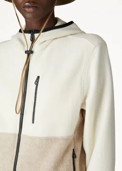 Loro Piana Terminillo Cashmere Zipper Casual Jacket In White