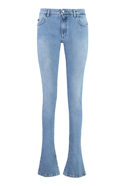 Dolce & Gabbana Logo Plaque Jeans In Blue