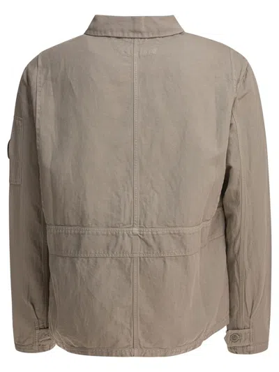 C.p. Company Utility Jackets With Arm Pocket And Multiple Zip Pockets In Grey