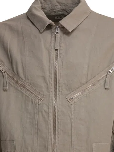 C.p. Company Utility Jackets With Arm Pocket And Multiple Zip Pockets In Grey