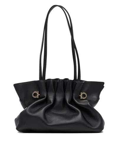 Shop Ferragamo Salvatore  Shoulder Bags In Black