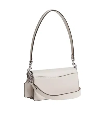 Coach Tabby Shoulder Bag 20 In Signature Canvas In Silver/white Chalk