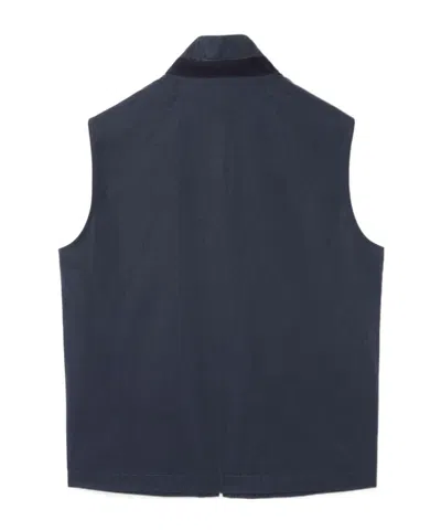 Loro Piana Reversible Storm System Shell And Super Wish Virgin Wool Gilet In Navy Blue