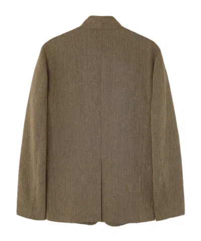 Loro Piana Spagna Jacket In Brown Chevron