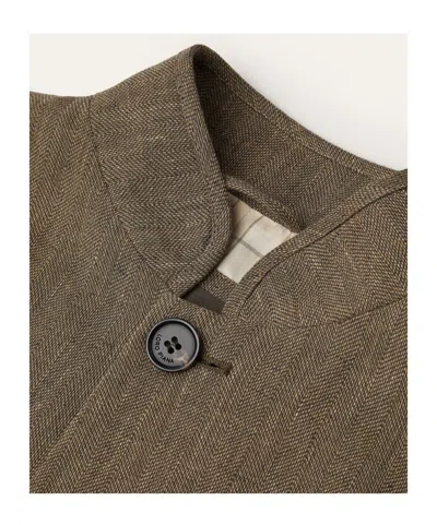Loro Piana Spagna Jacket In Brown Chevron