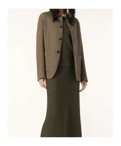 Loro Piana Spagna Jacket In Brown Chevron