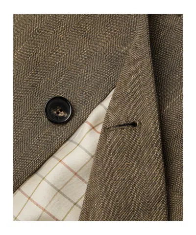 Loro Piana Spagna Jacket In Brown Chevron