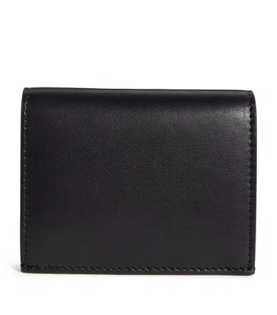 Thom Browne Leather Bifold Card Holder In Black
