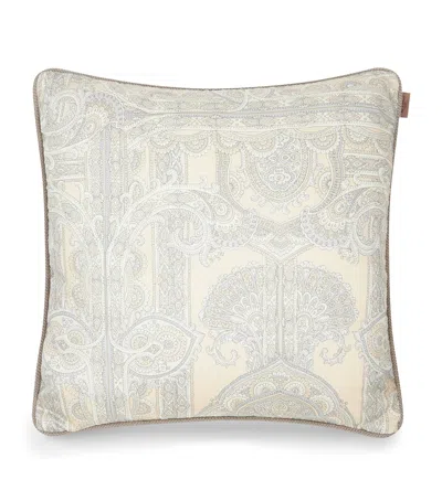 Etro Cotton Chain Embroidered Cushion
