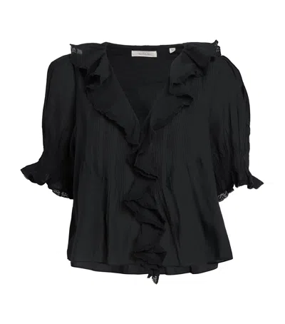 Doen Organic Cotton Henri Blouse In Black