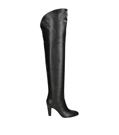 Chloé Eve Leather Over-the-knee Boots In Black