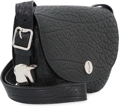 Burberry Chess Leather Crossbody Bag In Black