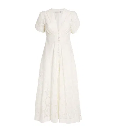 Rixo London Novara Floral Cotton-blend Maxi Dress In Ivory