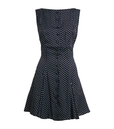 Doen Silk-blend Monette Mini Dress In Black