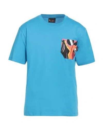 Mauna Kea Man T-shirt Azure Size L Cotton In Blue